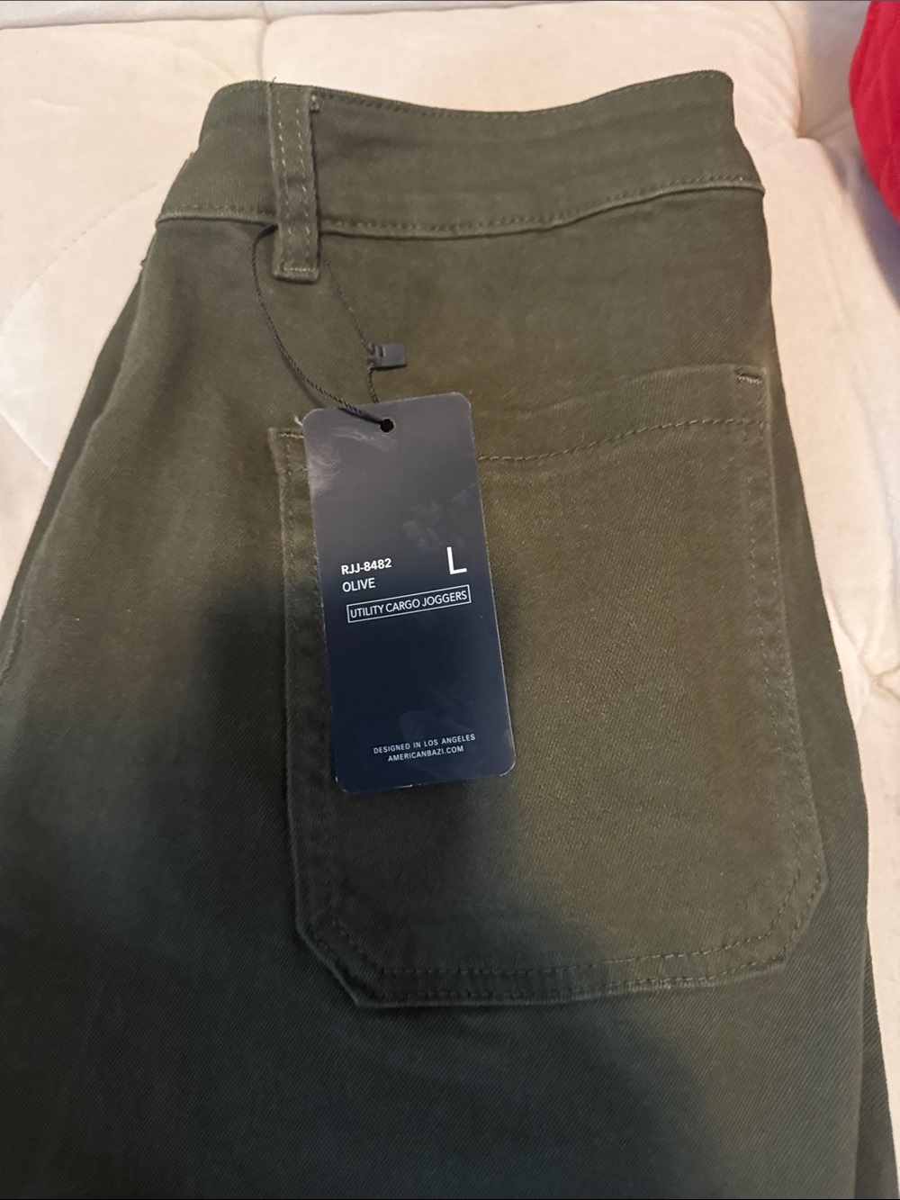 Fashion Nova Dark Olive Cargo Jogger Pants - Picture 2 of 2